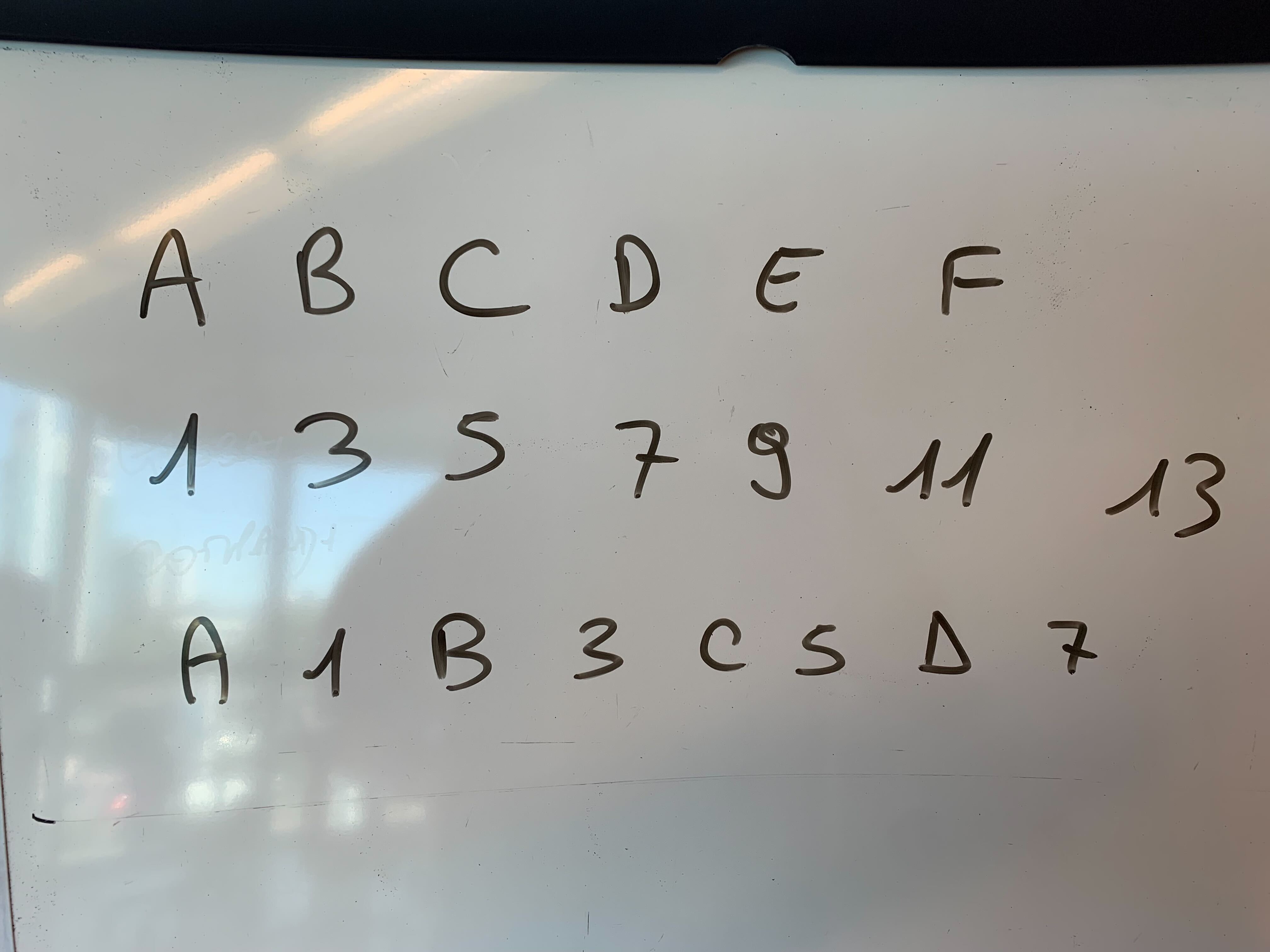 Letters and numbers exercise done image
