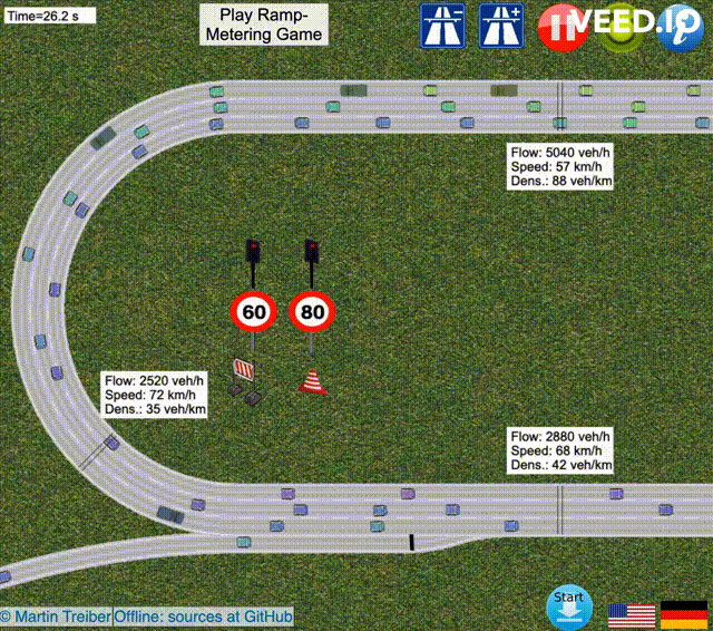 Traffic simulator image with default options